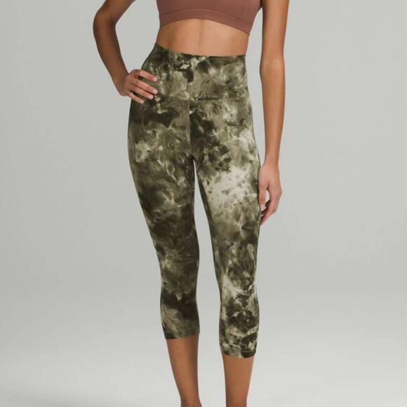 LULULEMON Diamond Dye Light Sage Align High Rise Active Workout Leggings Size 20 - Picture 11 of 11